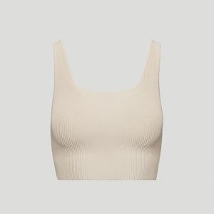 Aritzia Sculpt Knit Squareneck Cropped Tank